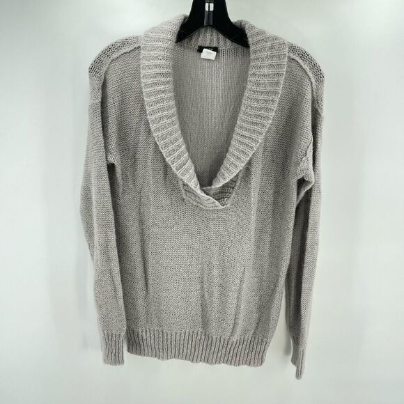 J. Crew dolce shawl collar wool mohair lightweight sweater XS EUC grey - Picture 4 of 12